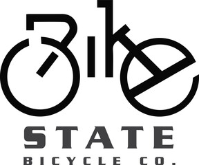 Bicycle Wheel with Thunder Bolt  Power for Vintage Retro Hipster Electric Bike Logo design, Bicycle shop logo design  vector image, Monoline style logo