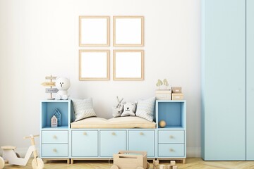 Kids room mockup interior