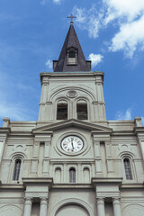 Fototapeta na wymiar Church Tower on Jefferson Square, New Orleans