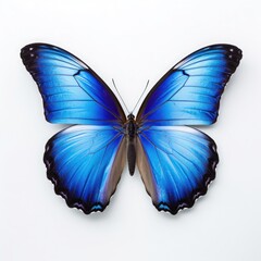 Fototapeta na wymiar Miami Blue. Rare colorful butterfly isolated on white. AI generated