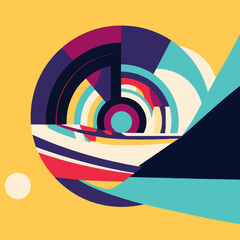 Obraz premium background with curved and abstract shapes