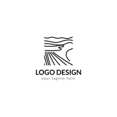Abstract Geometric Form Flat Logo Design. Square Line Shape Illustration. Icon for Branding Identity, Web.
