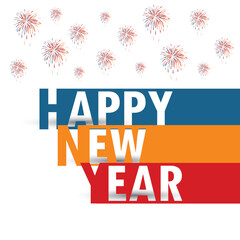 Free vector new year fireworks realistic elegant illustration