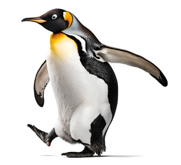 Penguin, isolated background. Generative Ai.