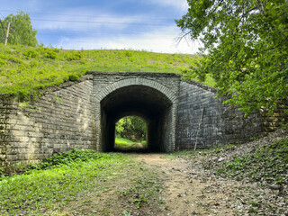 Fototapeta na wymiar old tunnel under railway
