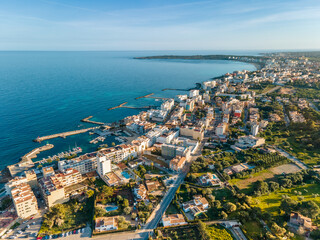 Port Verd, Mallorca from Drone. Spain