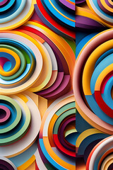 Fototapeta na wymiar a multicolored abstract background with a spiral design, generative art, chromatic, generative AI