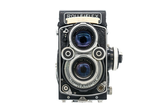 Rolleiflex Synchro Compur Franke & Heidecke camera with Carl Zeiss Planar lenses made in Germany.