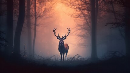 deer in the woods . generative AI