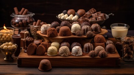Handmade chocolates . generative AI