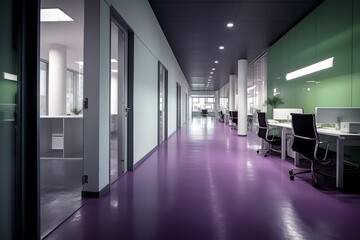Fototapeta premium modern office business interior in minimalists design, ai generated image