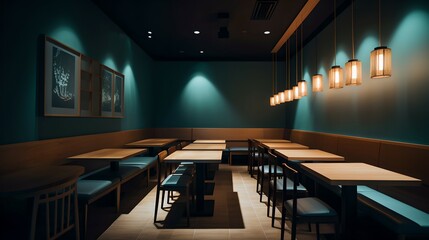 Chic and Contemporary Asian Restaurant, Generative AI