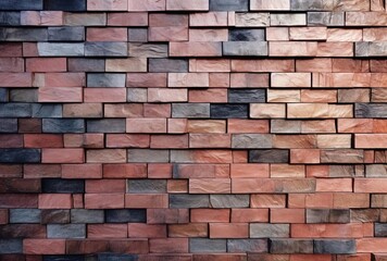 Obraz premium a brick wall with the shape and color of brown bricks, generative ai