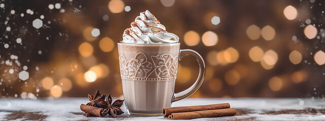 Taste the Joy of Christmas: Cocoa and Marshmallow Magic on a Banner