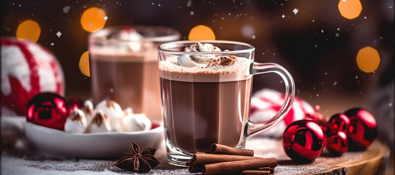 Aromas of Joy: Christmas Cocoa Banner with Marshmallow Topping