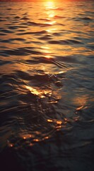Sunset ocean water background, generative ai