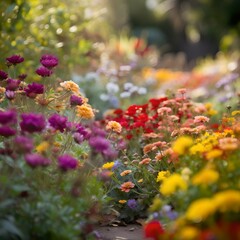 Obraz premium Blooming Garden, Generative AI