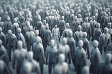Obraz premium Figurines of group of people concept idea. Ai generated