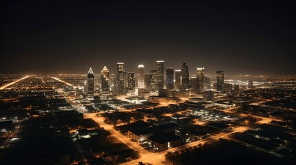 Fototapeta premium Night Skyline, Generated by AI