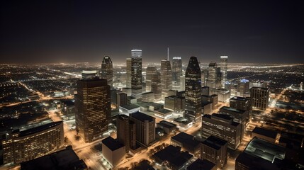 Night Skyline, Generated by AI