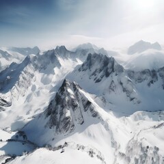 Snowy Mountain Range, Generative AI