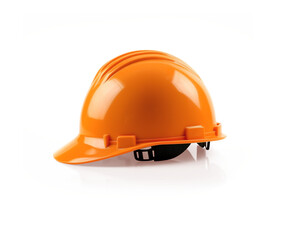 Fototapeta premium Orange Safety Hard Hat Isolated on a Transparent Background - Transparent PNG - Generative AI.