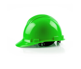 Green Safety Hard Hat Isolated on a Transparent Background - Transparent PNG - Generative AI.