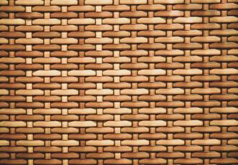Rattan texture, bamboo handicraft detail, woven background, Wood plank bamboo brown texture background. wooden wall, basketry. natural color.  
