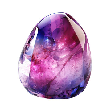 Precious blue an phux gem stone , isolated on transparent background cutout, Generative AI