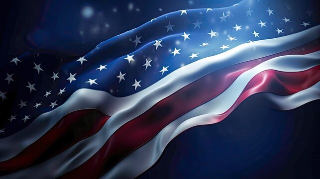 Memorial Day, Remember And Honor, Indipendence Day, American Flag, Generative Art