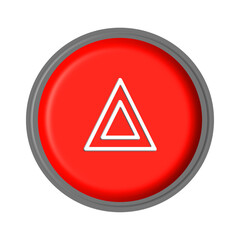 Hazard warning light flashes the button in the car. vector illustration.