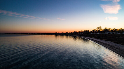sunrise over the river