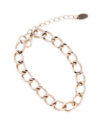 Beautiful silver bracelet isolated on white background