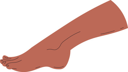 Hand Drawn Human Foot