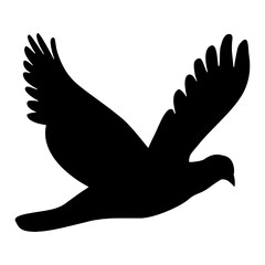 Silhouette ART Of Flying Bird Pigeon