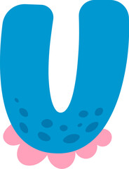 Dinosaur Alphabet U Letter