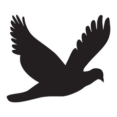 Silhouette ART Of Flying Bird Pigeon