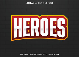 text effect editable template with abstract font style use for typography brand and logo