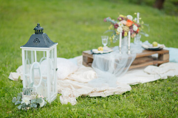 wedding bouquet on the grass