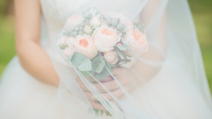 bride with bouquet