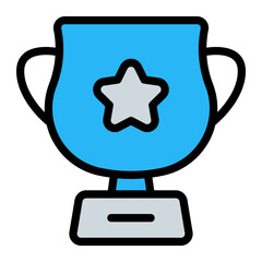 Trophy Achievement Simple Line Icon Symbol