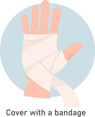 Obraz premium Wounds First Aid With Bandage