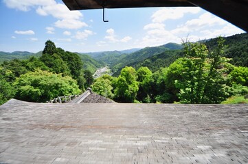 足助城本丸高櫓からの景色