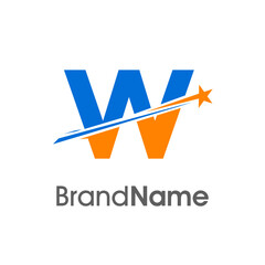 Initial W Meteor Star Logo