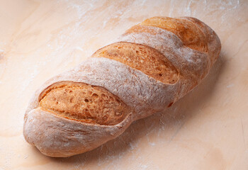 Exquisite and crispy loaf of sourdough bread