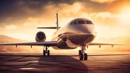 Fototapeta na wymiar Jet charter concept of business aviation