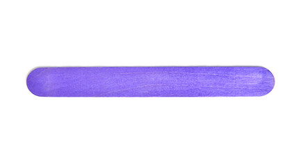 Purple ice cream stick on white background