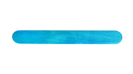 Blue ice cream stick on white background