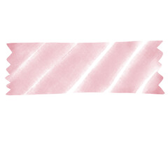 Hand drawn paper tape ribbon watercolor element illustration.