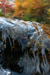 Photo of the water texture of a waterfall